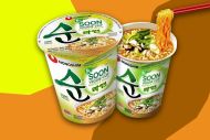 Nongshim Soon Veggie korejská zeleninová instantní polévka v kelímku, 67 g