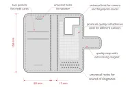 Pouzdro Swissten Libro Uni Book XL černá koženka 158 x 80 mm