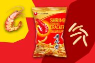 Balíček pikantních a krevetových křupek Samyang & Nongshim - 6 ks