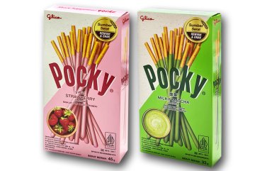 Pocky tyčinky s polevou Jahodové + Mléčné Matcha 2 balení